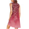 thumbnail image 4 of Ovzne Robes Grande Taille pour Femmes aux Formes Robe pour Femme Femmes Imprimé avec Poches Chemises de Nuit Sans Manches Vêtements de Nuit Chemise de Nuit à Plis devant Col Rond Nuisette Robe Maxi Grande Taille Pr, 4 of 5