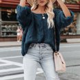thumbnail image 1 of RKSTN Chandails pour Femmes Mode Manches Amples Chandail à Enfiler Hauts Blouse Chandail Tricoté Chandails d'Automne, 1 of 5