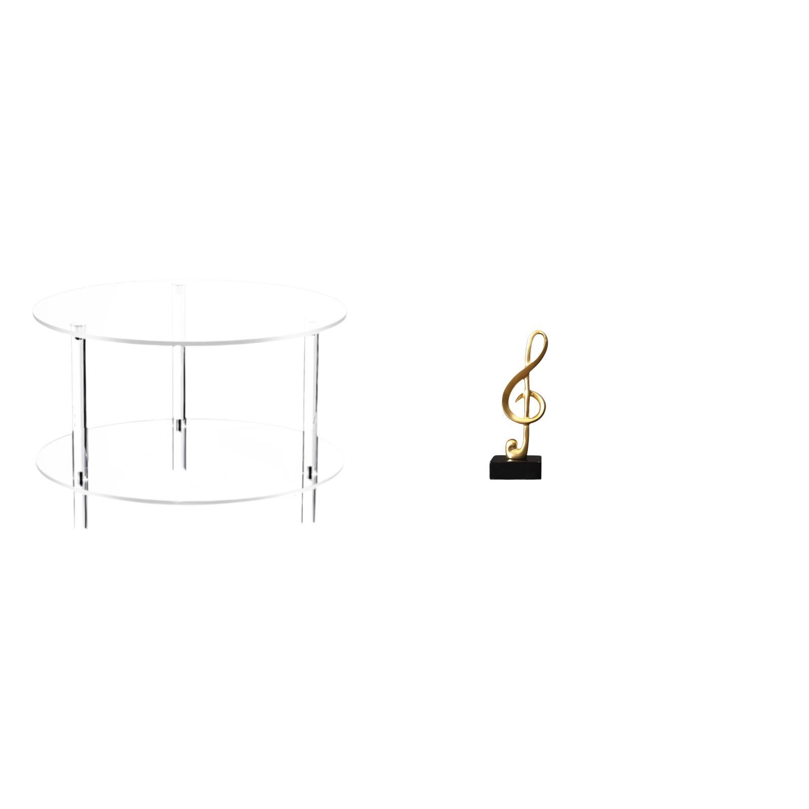 Tnarru Acrylic Tabletop Ornament Compact Nightstand Resin Creative End Table Centerpiece for Living Room Bedside Desk Housewarming Gift Easy Assembly