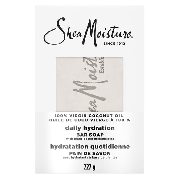 SheaMoisture Pain de Savon Hydratation Quotidienne Huile de Coco Vierge à 100 %, 227 g