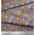 thumbnail image 2 of Soimoi Tissu en Poly Georgette Feuilles & Pervenche Imprimé Floral au Mètre 52 Pouces de Large, 2 of 3