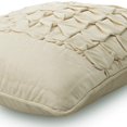 thumbnail image 2 of Cushion Covers, Ivory Throw Pillows Cover, Knotted Pillow Cover Square 22x22 inch (55x55 cm) Velvet Throw Pillows Cover, Modern Couch Throw Cover, Solid Color Pattern - Knotted Ivory, 2 of 3