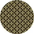 thumbnail image 1 of Ahgly Tapis Rond Lavable en Machine Intérieur Transitionnel Or Métallique, 4 Pieds Rond, 1 of 7
