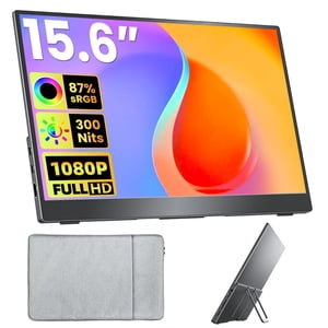 Upperizon Moniteur portable 15.6" FHD 87% sRGB 60Hz IPS HDR HDMI USB-C Moniteur de voyage pour ordinateur portable MacBook PC Surface PS5 Xbox, Affichage externe avec Ki
