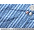 thumbnail image 2 of Soimoi Blue Rayon Crepe Fabric Texture & White Star Decor Fabric Printed Yard 46 Inch Wide, 2 of 3