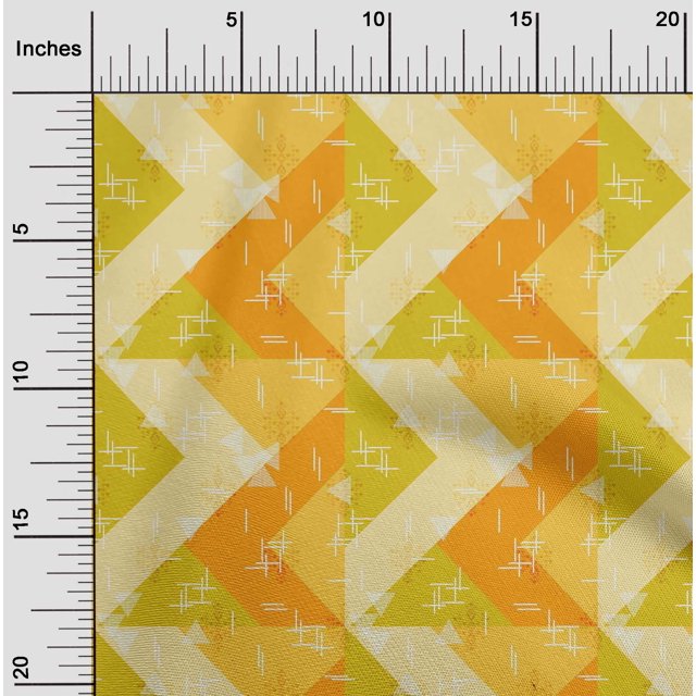 oneOone Cotton Poplin Fabric Line|Chevron & Triangle Geometric Decor Fabric Printed BTY 42 Inches Wide