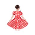 thumbnail image 4 of Robe Fille Vintage Rouge Blanc à Pois Princesse Fête d'Anniversaire 5 Ans, 4 of 5