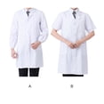 thumbnail image 1 of Laboratory Coat Buttons Multi Pocket Short Sleeve Pet Shop School Factory Work Clothes Internship Section Beautician Use Long Sleeve XL, 1 of 6