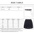 thumbnail image 2 of Punk Cross Print Dark Mini Skirts Chain Belt Black Uniform Pleated Skirt, 2 of 5