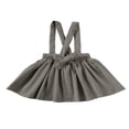 thumbnail image 3 of Toddler Baby Girl Suspender Skirt  Cute Adjustable Strap Button Front Overall Skirt, 3 of 7