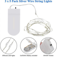thumbnail image 5 of Led String Lights 15 Pack, 2m 20 Led Fairy Lights Battery Operated, Copper Wire Light (blue), 5 of 5