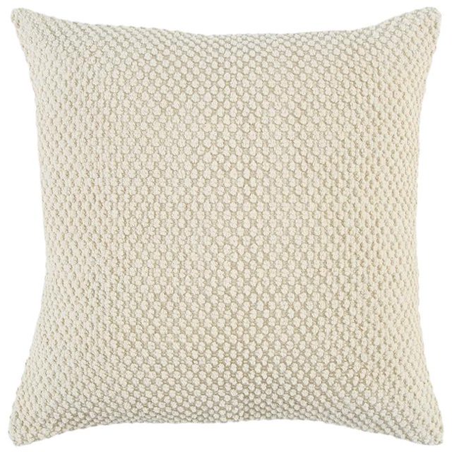 HomeRoots 403489 Coussin Décoratif Moderne Texturé en Nubby Naturel et Beige