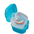 thumbnail image 2 of Étui pour Prothèses, Gobelet pour Prothèses avec Passoire, Boîte de Rangement pour Fausses Dents avec Panier, Filet, Contenant, Support pour Voyage, Nettoyage du Rétention (Bleu Pâle), 2 of 8