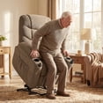 thumbnail image 2 of HOMCOM Power Lift Recliner Chair with Massage Electric Recliner Chair Brown, 2 of 10