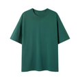 thumbnail image 4 of Birdeem Shirts for Men Mens Summer Casual Solid Color Fitting Short Sleeved Round Neck Shirts, 4 of 9