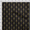 thumbnail image 3 of oneOone Polyester Lycra Fabric Leaves & Paisley Block Printed Fabric 1 Yard 56 Inch Wide, 3 of 4