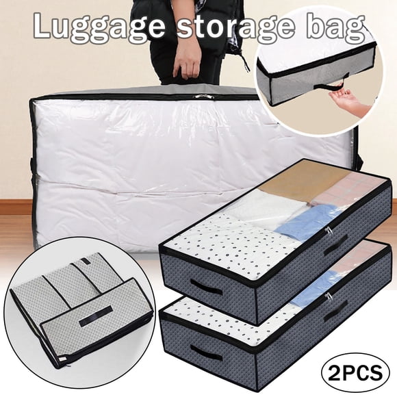 Amzcrzy Storage and Organization A Storage 2X Handy Storage Bag Heavy Duty Under-Bed Storage Box Quilt Storage Home Storage Organization and Storage Storage Container Storage Bins