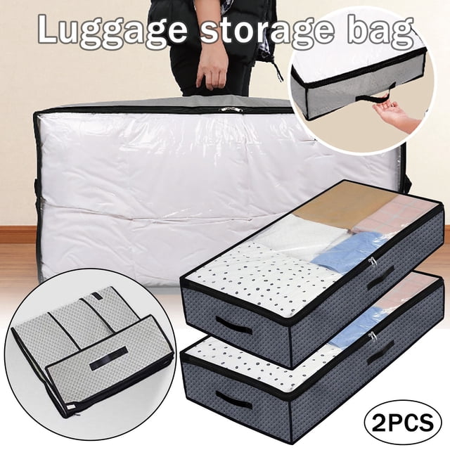 TopLLC 2x Handy Storage Bag Heavy Duty Under-bed Storage Box Quilt Storage on Clearance