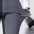 thumbnail image 4 of Pisexur Pantalon Habillé pour Homme Pantalon Chino Extensible Performance Ultime avec Taille Extensible, Pantalon pour Homme Résistant aux Plis Gris Foncé,40, 4 of 5