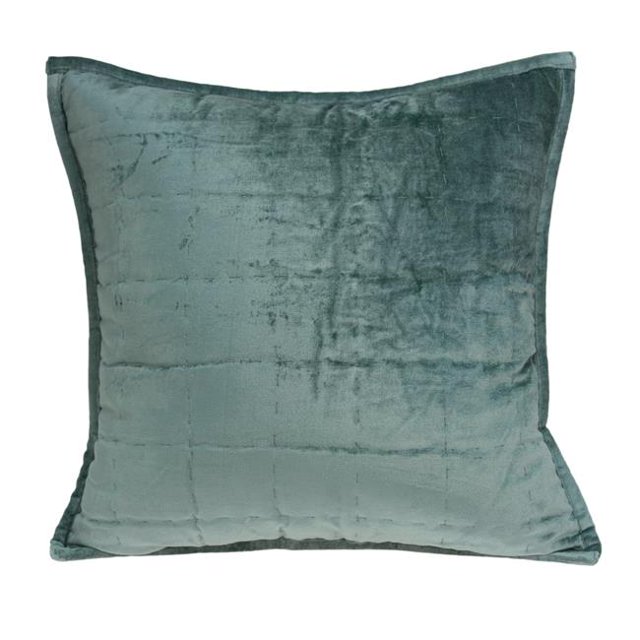 Parkland Collection PILE11181P Tusha Sea Foam Square Transitional Pillow Cover with Poly Insert - 20 x 20 x 7 in.