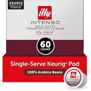 Illy K-Cup Intenso Rôti gras - 60 Count .Plateaux de café premium pour Rich et Bold Flavor