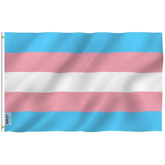 ANLEY Fly Breeze] [ Drapeau de Fierté Transgenre 3 X 5 Pieds - Couleur Vive et Résistant à la Décoloration UV - En-Tête en Toile et Oeillets en Laiton - Drapeaux de Bannière LGBT