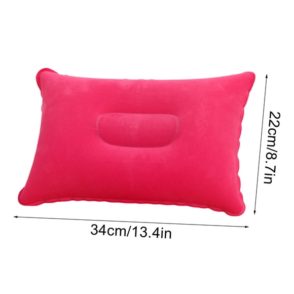 Inflatable Pillow For Camping And Travel With Flocked Surface 10 in x 14 in Deflated Size For Hiking Beach Fishing Outdoors
