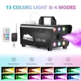 thumbnail image 3 of Joyfy Halloween Fog Machine avec 13 Couleurs, Machine à Brouillard Extérieure 500 W avec 4 modes d'Éclairage et Télécommande Sans Fil pour Mariage, Halloween, Fête et Intérieur (Liquide Atomisé Non Inclus), 3 of 10