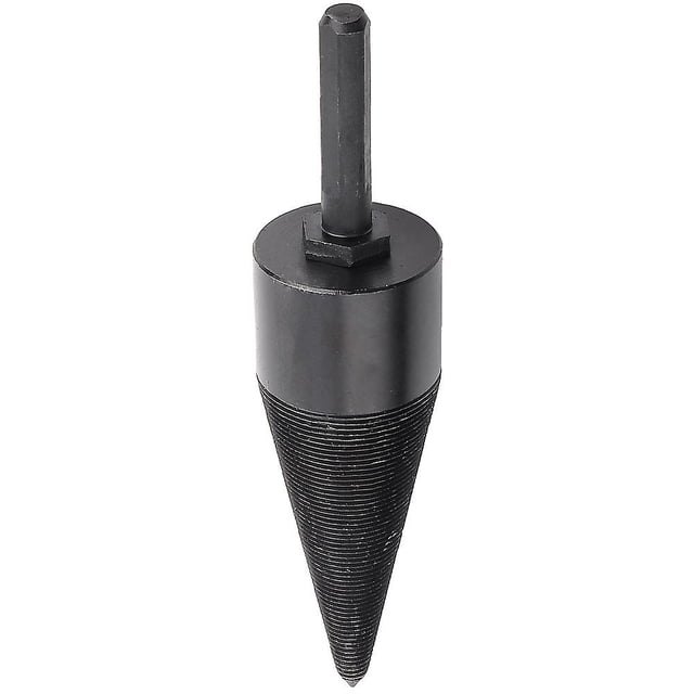 Répartiteur de Bûches 38 mm Répartiteur de Bois Robuste Perceuse Vis Tourne-Cone Feu Répartiteur de Bûches Séparation Cône de Bois Embout