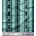 thumbnail image 1 of Soimoi Rayon Fabric Stripe & Diamond Block Print Fabric by The Yard 56 Inch Wide, 1 of 2