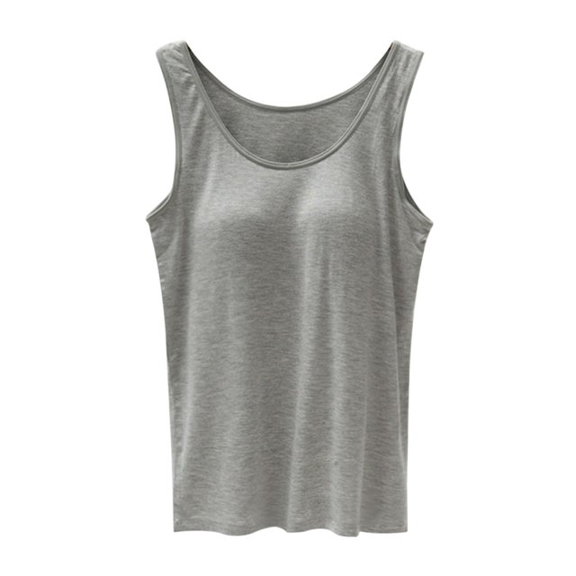 B91xZ Débardeurs pour Femmes Débardeur Basique à Bretelles Spaghetti Réglables, Gris TG