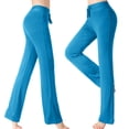 thumbnail image 1 of AherBiu Sweatpants for Womens High Waisted Drawstring Slim Fitted Casual Trousers Fall Solid Color Workrout Yoga Pants, 1 of 9