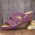thumbnail image 1 of Dvkptbk Sandales Femmes Sandales Multicolores Brodées pour Femmes avec Semelle Compensée à Bout Ouvert Chaussures à Plateforme Chaussures pour Femmes, 1 of 3