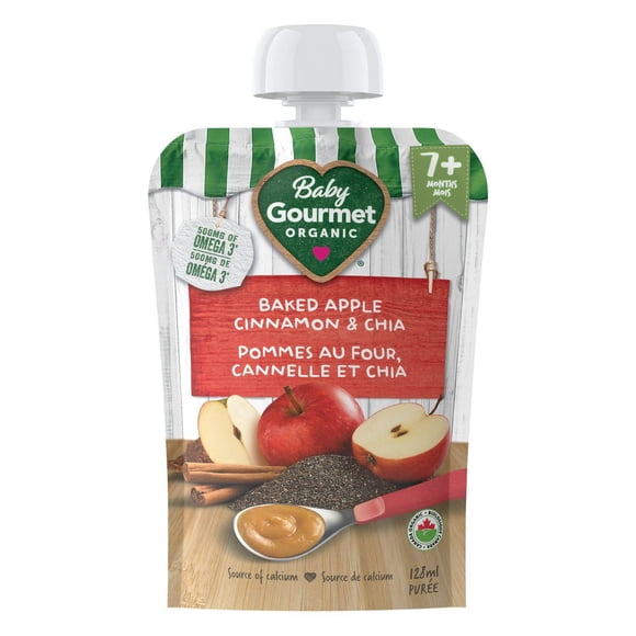 Baby Gourmet Organic Puree Baked Apple Cinnamon & Chia