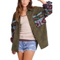 thumbnail image 1 of FAROOT Veste à Manches Longues en Velours Côtelé à Imprimé Mode pour Femmes, 1 of 8