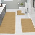 thumbnail image 4 of Bathroom Rugs and Mats Sets,Large Foam Bath Mat 3 Set Bathroom Rugs for 3 Pcs Toilet Mats Universal Soft Comfortable Water Absorption Non Slip Thick Machine Washable Easier to Dry, 4 of 7