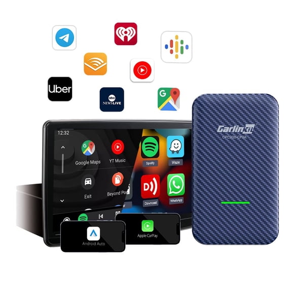 CarlinKit 4.0 Wireless CarPlay 2024 Apple - Wireless CarPlay Adapter for OEM Factory Wired CarPlay Cars 2 in 1. Plug & Play, Wired to Wireless, Auto Connect, Online Upgrade, 5.8GHz Wi-Fi GPS C42