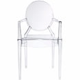 thumbnail image 4 of Nicer Furniture Polycarbonate Plastic in Clear Crystal Modern Arm Chairs, 4 of 5