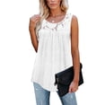thumbnail image 1 of EGNMCR Camisoles pour Femmes Mode Débardeur d'Été pour Femme à Col Rond Sans Manches Uni Décontracté Blouse, 1 of 5
