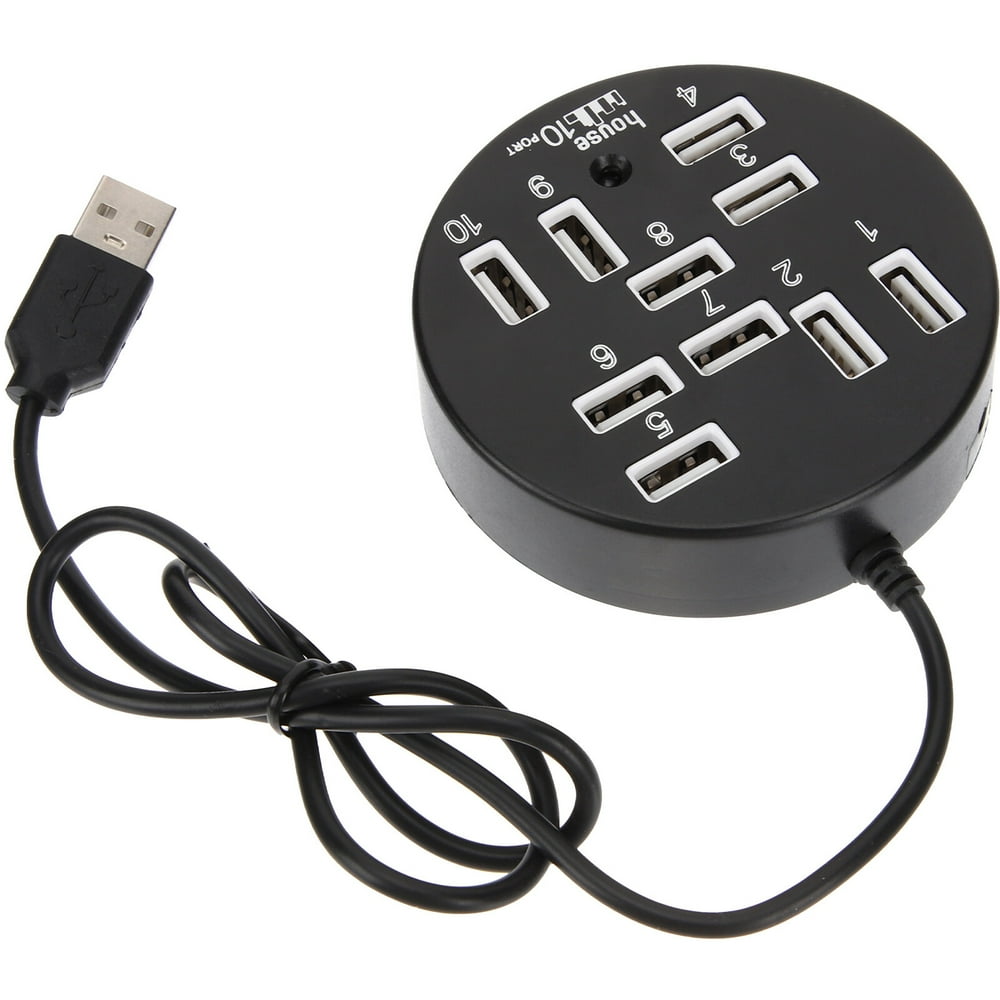 SNNROO Usb Hub 10 Ports Usb Expander Usb Hub Extension For Laptop Desktop Computer