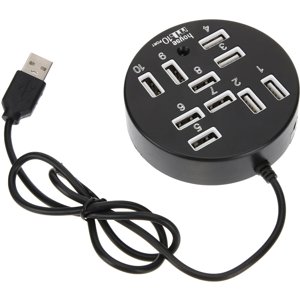 SNNROO Usb Hub 10 Ports Usb Expander Usb Hub Extension For Laptop Desktop Computer