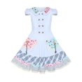 thumbnail image 1 of Girls Dress White Button Casual Short Sleeve Everyday 9-10 Years, 1 of 8