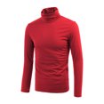 thumbnail image 2 of INSPIRE CHIC Men's Sweaters Pullover Turtle Neck Long Sleeve Stretchy Slim Fit Tops 50 Red, 2 of 8