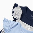 thumbnail image 4 of PatPat Bamboo Baby Girl Solid Color 3-Piece Rompers Set, 4 of 5