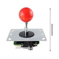thumbnail image 4 of Transemion Rocker Arcade Fittings Machines Vending Operate Operation Part DIY Games Function Lever Controller Joystick Operation Zero Delay Ball Top Pink, 4 of 9