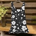 thumbnail image 2 of UPPADA Camisoles d'Été pour Femmes à Col Rond Coupe Ample T-Shirts Décontractés Mode Sans Manches Vêtements de Plage Ourlet Fluide Chandails à Enfiler Hauts Plage Boho Vêtements pour Femmes Liquidation Noir,m, 2 of 5