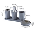 thumbnail image 3 of Meitianfacai 5 Piece Bathroom Accessory Set With Soap Dispenser Pump, Toothbrush, Tumbler And Soap Dish Bathroom Tray Shower Set Box Bathroom Bottle Set, 3 of 7