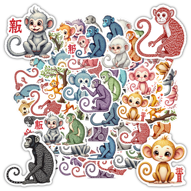 Cute Stickers Stationery Stickers Cartoon Kids Stickers Animal Stickers for Phones Laptops Suitcases