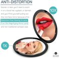 thumbnail image 4 of LAICAIW Magnifying Compact Mirror for Purses, 1x/10x Magnification \u2013 Double Sided Travel Makeup Mirror, 4 Inch Small Pocket or Purse Mirror. Distortion Free Folding Portable Compact Mirrors (Bl, 4 of 7