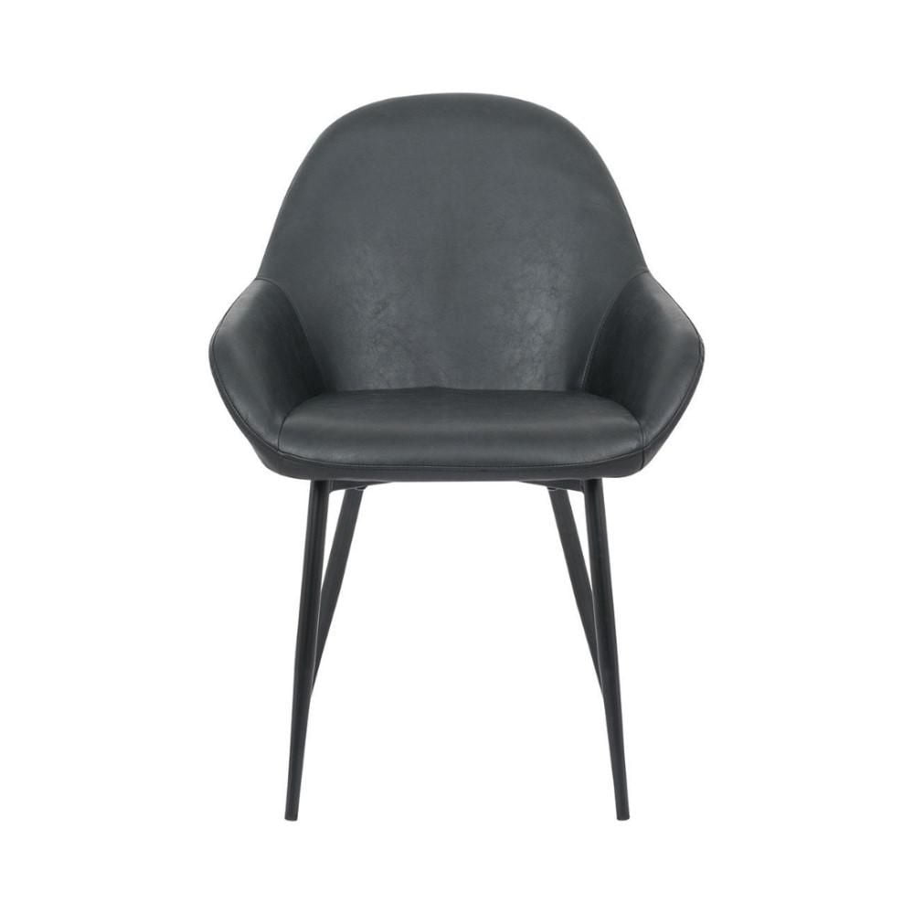 Plata Import Burson Arm Chair in Black for Dining Area